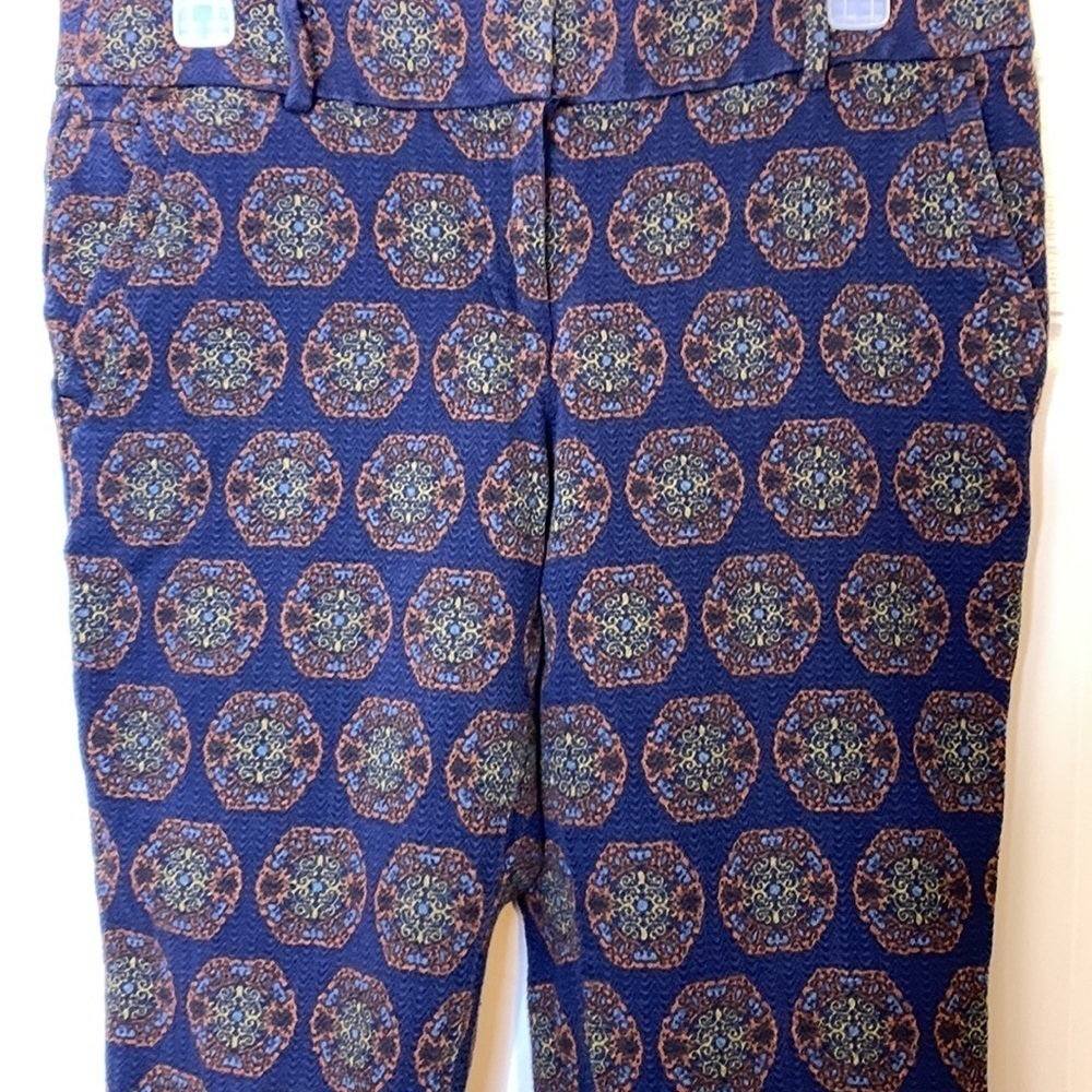 LOFT Blue Medallion Marisa Slim Ankle Dress Pants size 8 - Picture 2 of 6